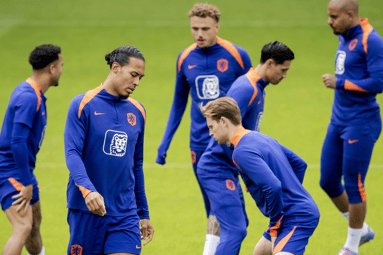 Training van het Nederlands elftal 