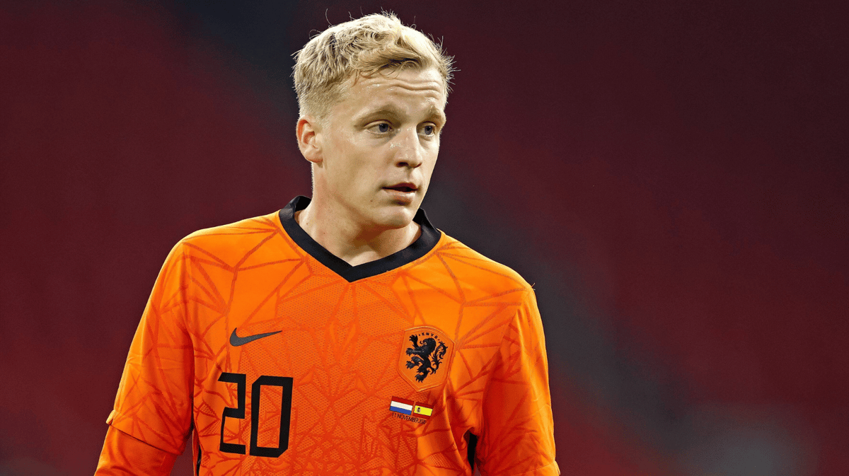 Donny van de Beek in het shirt van het Nederlands elftal