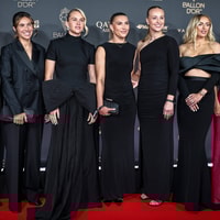 Daphne van Domselaar bij de uitreiking van de Ballon d'Or