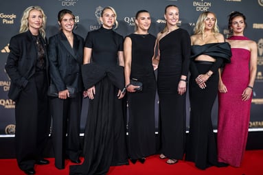 Daphne van Domselaar bij de uitreiking van de Ballon d'Or