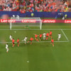 Wedstrijdbeeld Tunesië - Nederland