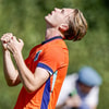 Donny van der Lijcke in actie voor Oranje O17