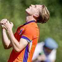 Donny van der Lijcke in actie voor Oranje O17
