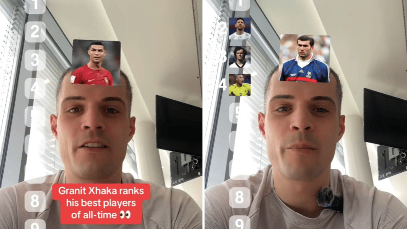 Granit Xhaka herkent Johan Cruijjf niet