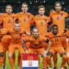 Het Nederlands elftal voorafgaand aan een oefeninterland tegen Frankrijk in 2016