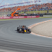 Max Verstappen op het Circuit van Zandvoort