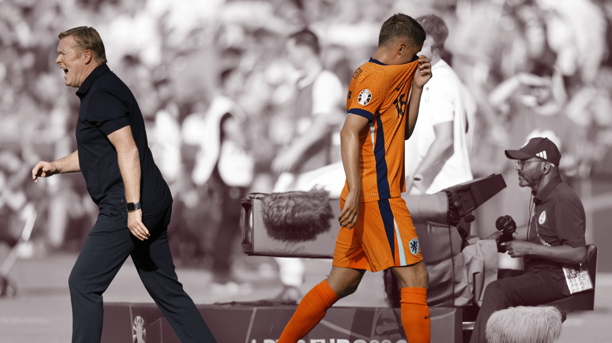 Joey Veerman na zijn wissel bij Nederland - Oostenrijk