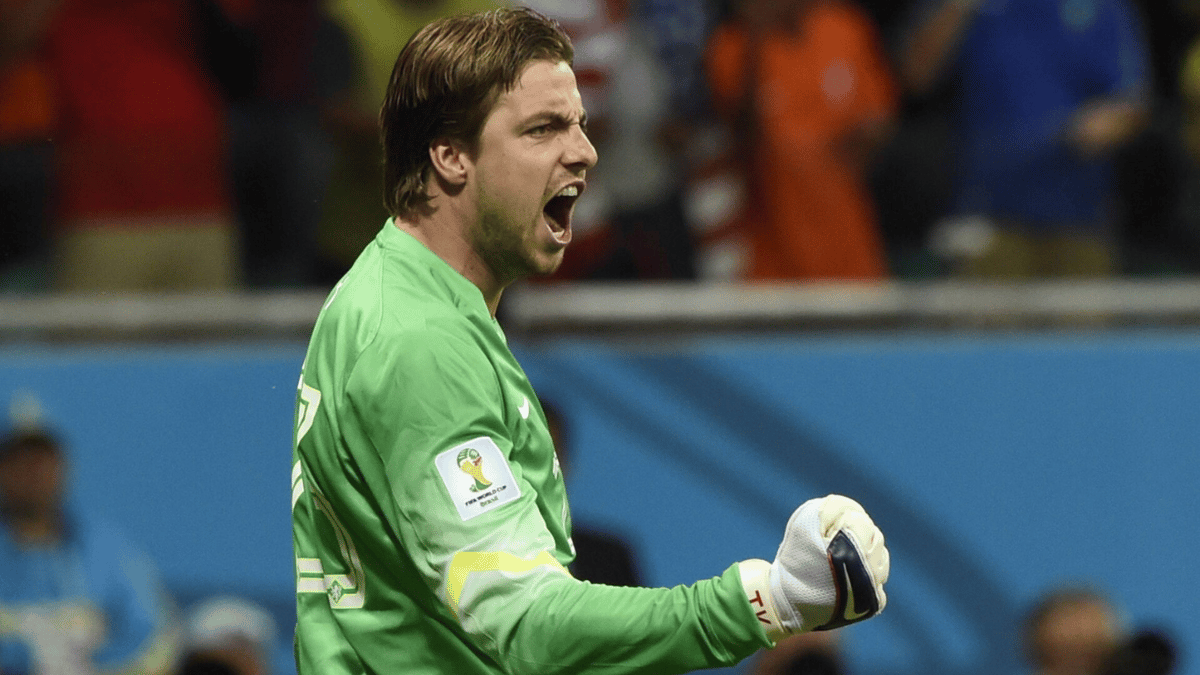 Tim Krul tijdens het WK van 2014
