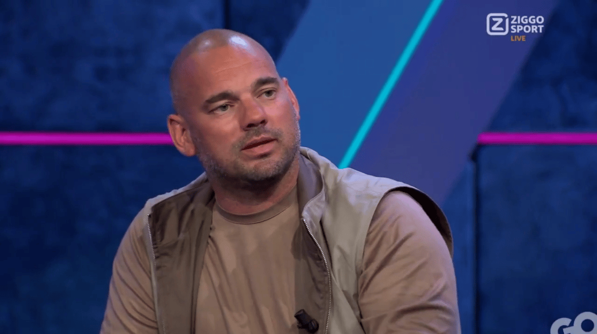 Wesley Sneijder aan tafel bij Ziggo Sport