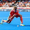 Justen Blok tijdens Nederland - India