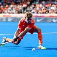Justen Blok tijdens Nederland - India