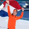 Jorrit Bergsma viert zijn medaille