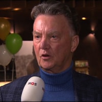Louis van Gaal voor de camera van de NOS