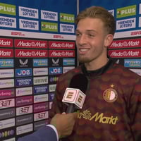 Luciano Valente voor de camera van ESPN