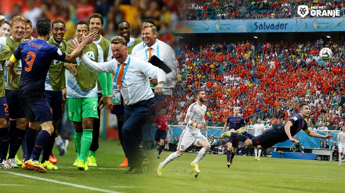 Spanje - Nederland (1-5) op WK 2014