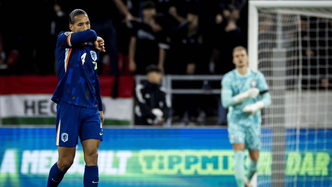 Virgil van Dijk krijgt een rode kaart in het Nations League-duel met Hongarije