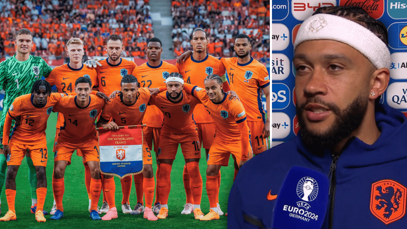 Memphis Depay na afloop van de 0-0 tussen Nederland en Frankrijk