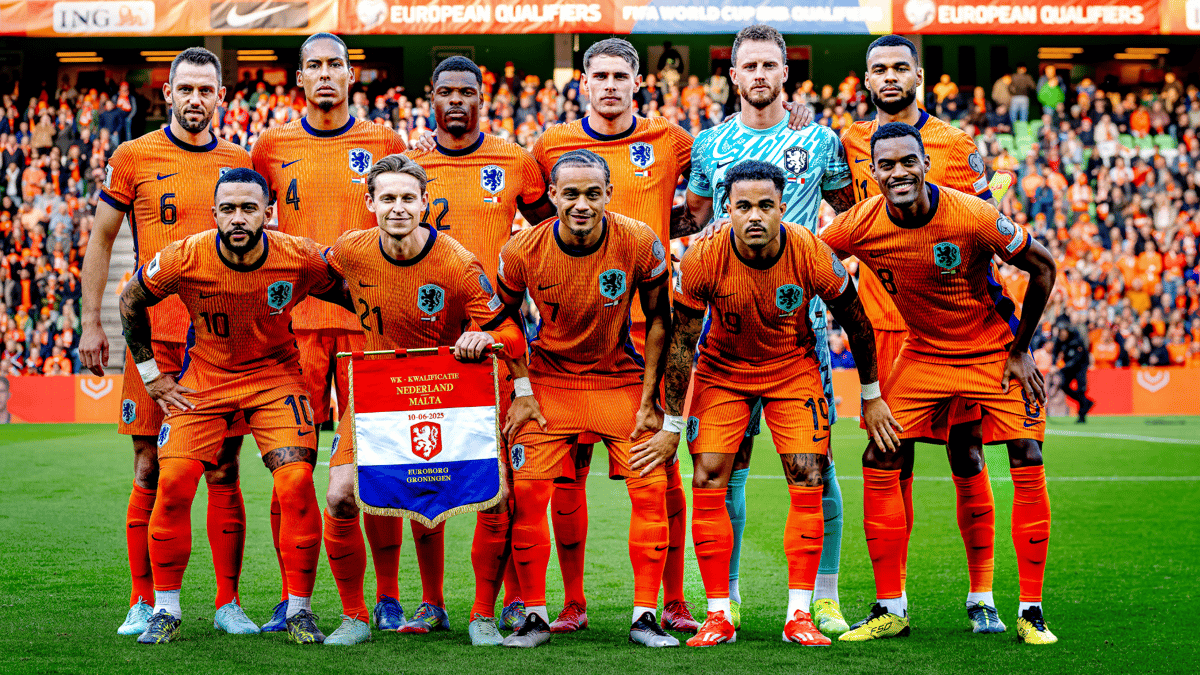 De opstelling van het Nederlands elftal tegen Malta