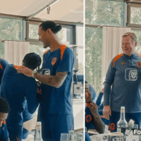 De selectie van Oranje feliciteert de jarige Virgil van Dijk