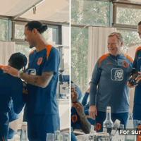 De selectie van Oranje feliciteert de jarige Virgil van Dijk