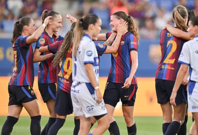 Renee van Asten beleefde een droomdebuut voor Barcelona met een doelpunt tegen Tenerife.