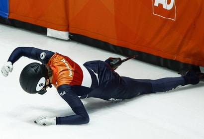 Jens van 't Wout gaat onderuit