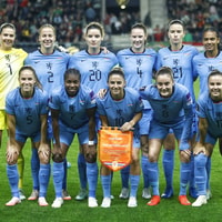 De opstelling van de Oranje Leeuwinnen tegen Hongarije