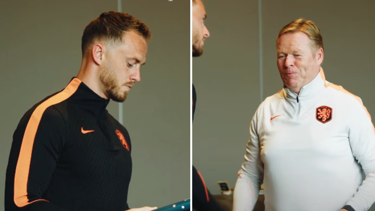 Mark Flekken viert zijn verjaardag met de selectie van Oranje