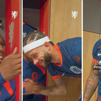 Jeremie Frimpong en Memphis Depay na Nederland - Canada