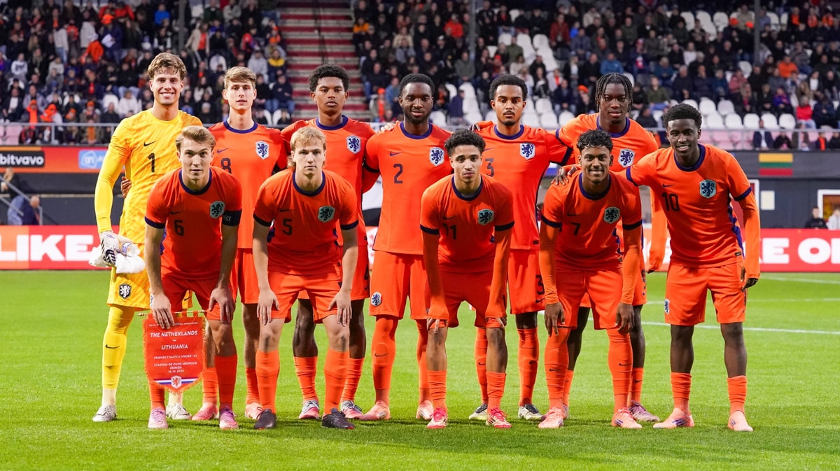 Het elftal van Jong Oranje