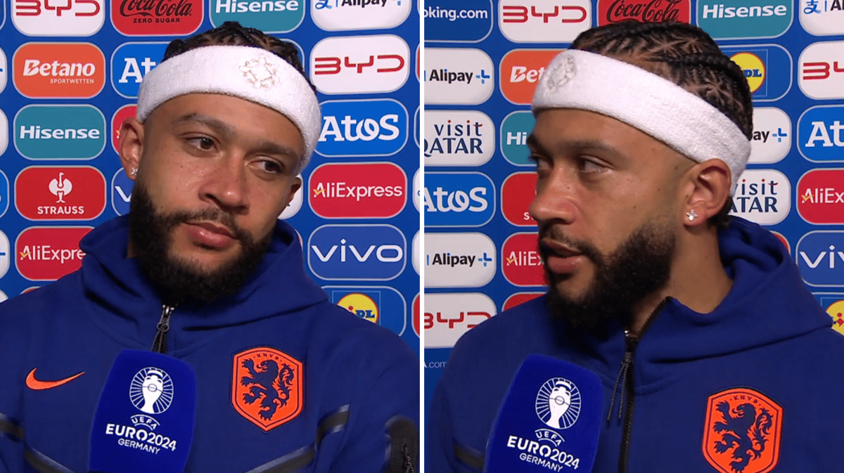 Memphis Depay na Nederland - Frankrijk (0-0)