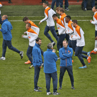 Ruud van Nistelrooij als assistent bij Oranje