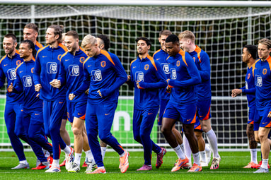 Training van het Nederlands elftal 