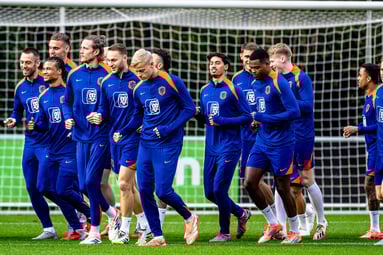 Training van het Nederlands elftal 