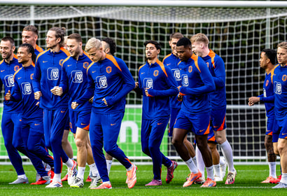 Training van het Nederlands elftal 