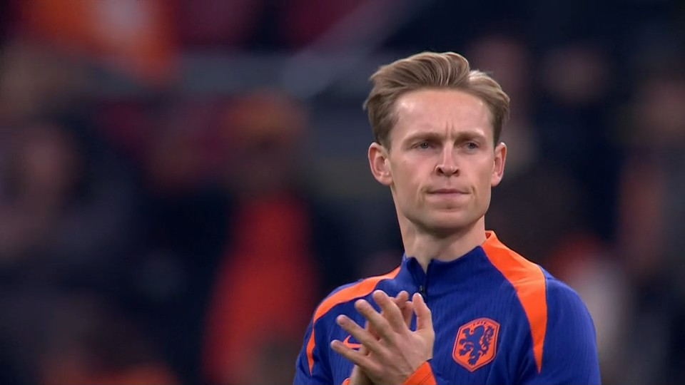 Frenkie de Jong voorafgaand aan de interland tussen Nederland en Hongarije