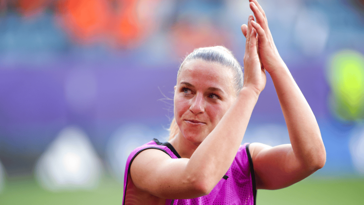 Jackie Groenen, middenveldster van de Oranje Leeuwinnen