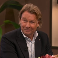 Hans Kraay junior in de studio van ESPN