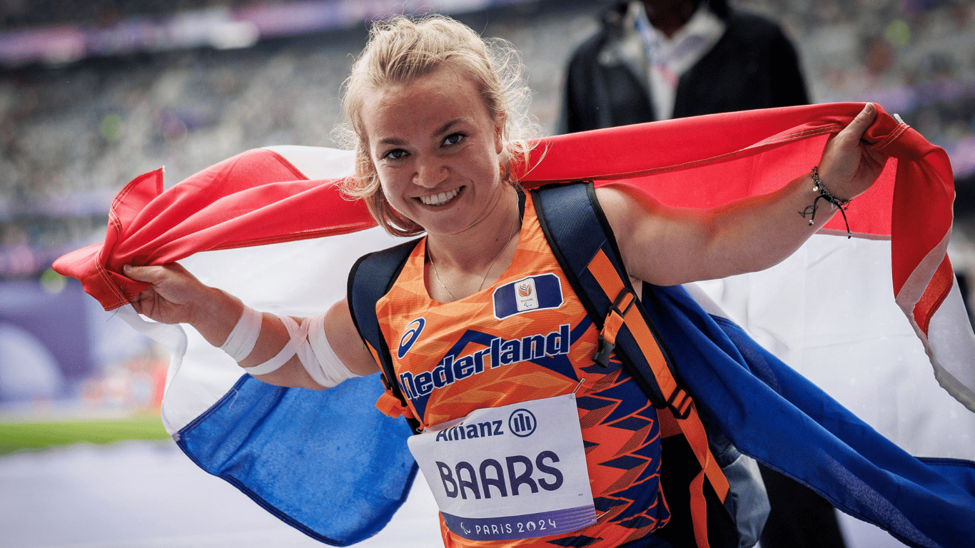 Lara Baars, kogelstoten, atletiek, Paralympische Spelen, TeamNL, goud