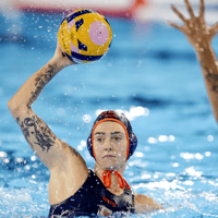 Brigitte Sleeking, waterpolo, Nederland - China, Olympische Spelen