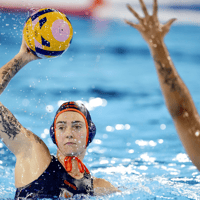 Brigitte Sleeking, waterpolo, Nederland - China, Olympische Spelen