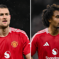 Matthijs de Ligt en Joshua Zirkzee bij Manchester United
