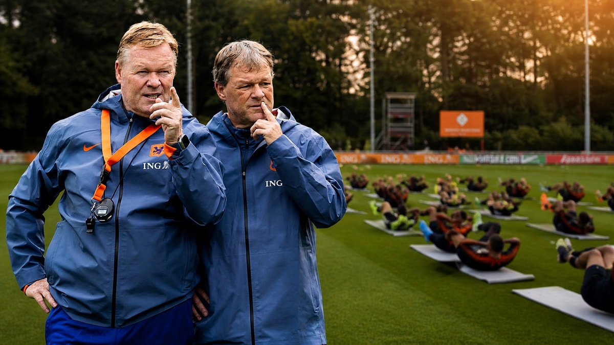 Ronald Koeman en Erwin Koeman bij het Nederlands elftal