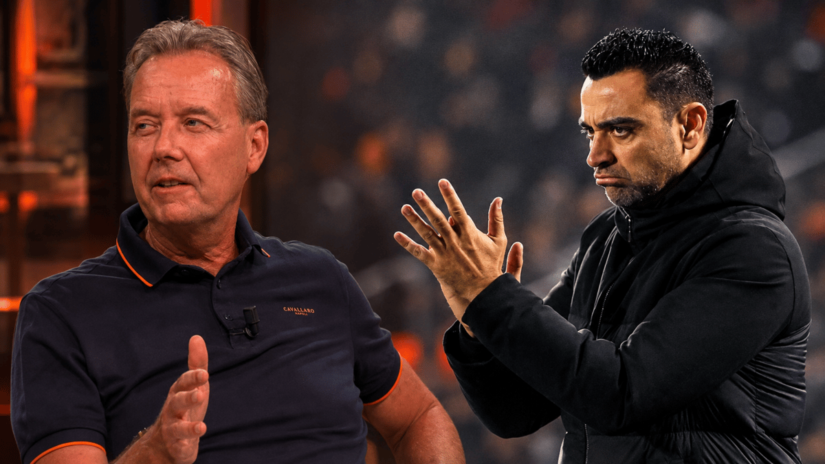 Valentijn Driessen en Xavi Hernández