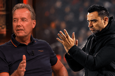 Valentijn Driessen en Xavi Hernández