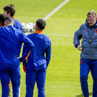 Training van het Nederlands elftal 