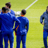 Training van het Nederlands elftal 