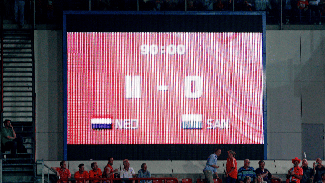 De 11-0 zege op San Marino is de grootste overwinning van het Nederlands elftal in de geschiedenis