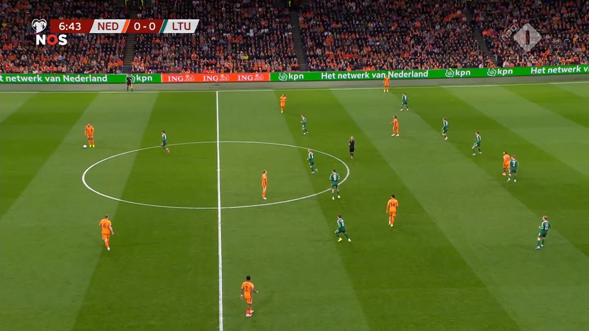 Wedstrijdbeeld Nederland - Litouwen