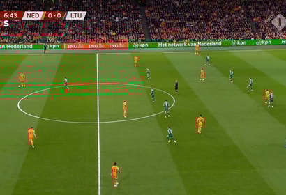 Wedstrijdbeeld Nederland - Litouwen